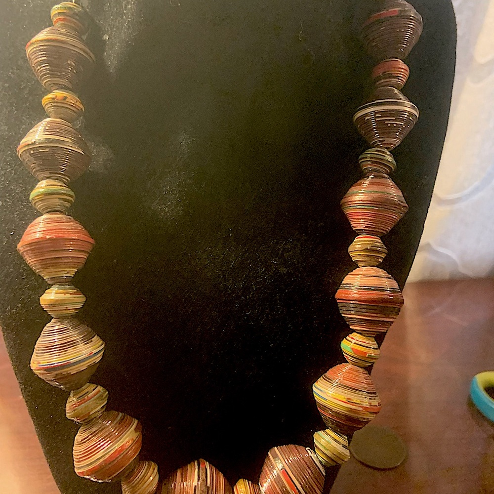 Paper beaded Necklace
